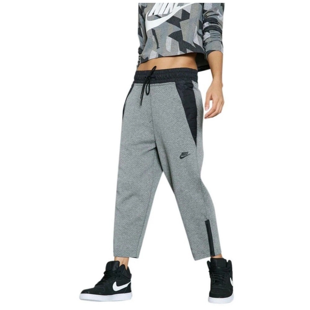 Nike Sportswear Women's MEDIUM Pants Tech Fleece Carbon Heather Grey 831711-091